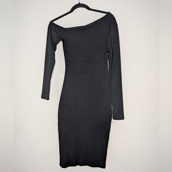 Vici Dresses & Skirts - Vici Womens Black Goth Vamp Tyche Bodycon Off Shoulder Midi Dress Size S